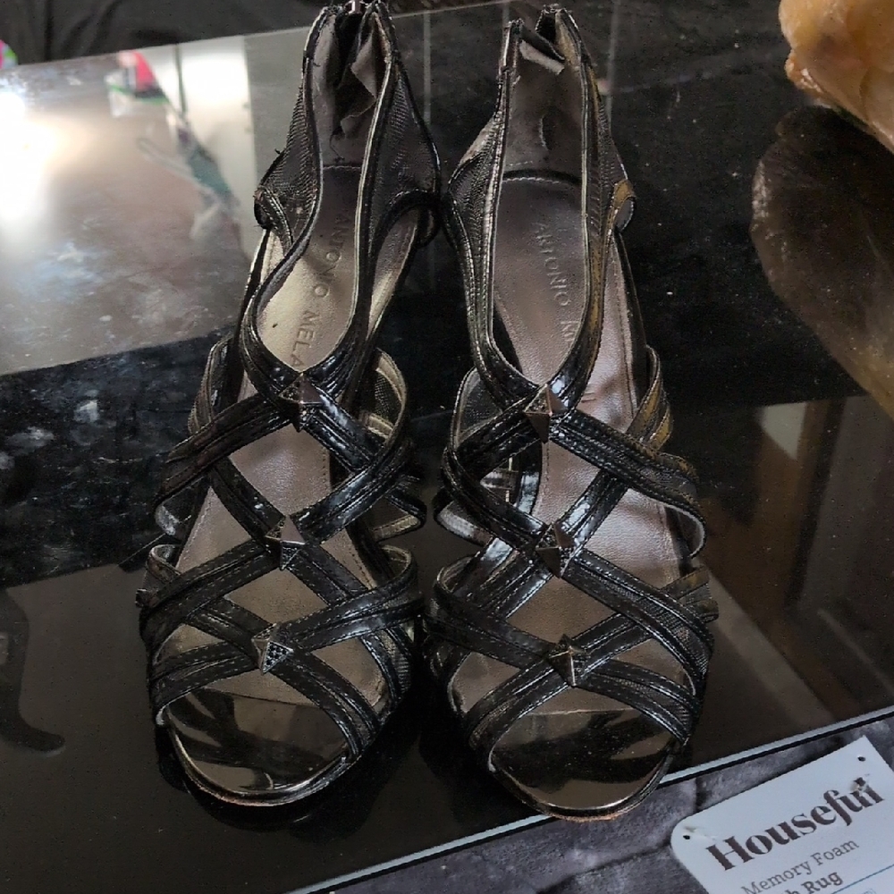 Elegant Black Strappy Heels